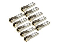 StarTech.com Paquet de 10 modules de transceiver SFP Gigabit RJ45 en cuivre - Compatible HP J8177C - 1000Base-T - Mini-GBIC - Module transmetteur SFP (mini-GBIC) (équivalent à : HP J8177C) - 1GbE - 1000Base-T - RJ-45 / SFP (mini-GBIC) - jusqu'à 100 m (pack de 10) - pour HPE 1810, 1910, 20p 10/100/1000, 2610, 3500, 6200, Switch 8212; HPE Aruba 2530, 5406 J8177C10PKST