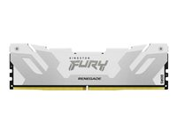 Kingston FURY Renegade - DDR5 - module - 16 Go - DIMM 288 broches - 6400 MHz / PC5-51200 - CL32 - 1.4 V - mémoire sans tampon - on-die ECC - blanc et argent KF564C32RW-16