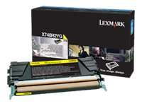 Lexmark - À rendement élevé - jaune - original - cartouche de toner LCCP, LRP - pour Lexmark X748de, X748de LDS, X748de Statoil, X748dte X748H2YG