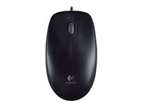 Logitech B100 - Souris - droitiers et gauchers - optique - 3 boutons - filaire - USB - blanc 910-003360