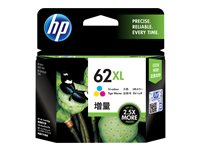 HP 62XL - À rendement élevé - couleur (cyan, magenta, jaune) - original - cartouche d'encre - pour ENVY 55XX, 56XX, 76XX; Officejet 200, 250, 57XX, 8040 C2P07AE#UUS