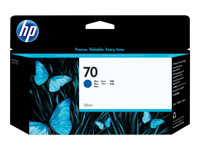 HP 70 - 130 ml - bleu - original - DesignJet - cartouche d'encre - pour DesignJet HD Pro MFP, T120, Z2100, Z3100, Z3100ps, Z3200, Z3200ps, Z5200, Z5400 C9458A