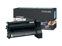 Lexmark - À rendement extrêmement élevé - noir - original - cartouche de toner LCCP - pour Lexmark C772, C772dn, C772dtn, C772n, X772e MFP, X772e MFP Page Plus Solution, X772es MFP C7722KX