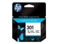 HP 301 - 3 ml - couleur (cyan, magenta, jaune) - original - blister - cartouche d'encre - pour Deskjet 1000, 1010, 1050 J410, 1050A J410, 1051A J410, 1055 J410, 1056 J410, 1510, 1512 CH562EE#301