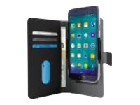 Puro - Étui à rabat pour téléphone portable - cuir écologique - noir - 5.1" PUROETUIUNIVXLB