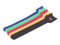 Uniformatic - Bande velcro pour gestion des câbles - 24 cm - multicolore (pack de 5) 33435