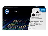 HP 504X - À rendement élevé - noir - original - LaserJet - cartouche de toner (CE250X) - pour Color LaserJet CM3530 MFP, CM3530fs MFP, CP3525, CP3525dn, CP3525n, CP3525x CE250X