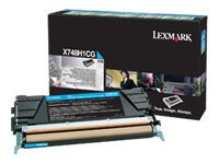 Lexmark - À rendement élevé - cyan - original - cartouche de toner LCCP, LRP - pour Lexmark X748de, X748de LDS, X748de Statoil, X748dte X748H1CG