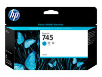 HP 745 - 130 ml - cyan - original - DesignJet - cartouche d'encre - pour DesignJet Z2600 PostScript, Z5600 PostScript F9J97A