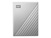 WD My Passport Ultra for Mac WDBPMV0040BSL - Disque dur - chiffré - 4 To - externe (portable) - USB 3.0 (USB-C connecteur) - AES 256 bits - argent WDBPMV0040BSL-WESN