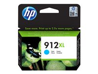 HP 912XL - 9.9 ml - à rendement élevé - cyan - original - cartouche d'encre - pour Officejet 80XX; Officejet Pro 80XX 3YL81AE#301