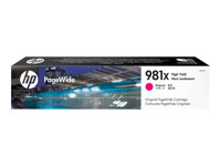 HP 981X - 116 ml - à rendement élevé - magenta - original - PageWide - cartouche d'encre - pour PageWide Enterprise Color MFP 586; PageWide Managed Color E55650 L0R10A