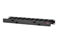 APC Horizontal Cable Manager Single-Sided with Cover - Kit de gestion de câbles pour rack - noir - 1U - 19" - pour P/N: SMTL1000RMI2UC, SMX1000C, SMX1500RM2UC, SMX1500RM2UCNC, SMX750C, SMX750CNC AR8602A