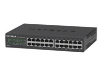 NETGEAR GS324v2 - Commutateur - non géré - 24 x 10/100/1000 - de bureau, Montable sur rack, fixation murale GS324-200EUS