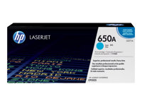 HP 650A - Cyan - original - LaserJet - cartouche de toner (CE271A) - pour Color LaserJet Enterprise CP5520, CP5525, M750 CE271A