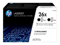 HP 26X - Pack de 2 - à rendement élevé - noir - original - LaserJet - cartouche de toner (CF226XD) - pour LaserJet Pro M402, MFP M426 CF226XD