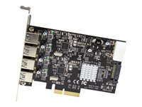 StarTech.com Carte contrôleur PCI Express à 4 ports USB 3.1 USB-A (10 Gb/s) avec 2 voies dédiées (PEXUSB314A2V) - Adaptateur USB - PCIe 3.0 x4 - USB 3.1 Gen 2 x 4 - pour P/N: SDOCK4U313, TB31PCIEX16 PEXUSB314A2V