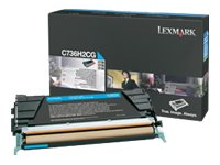 Lexmark - À rendement élevé - cyan - original - cartouche de toner LCCP - pour Lexmark C736dn, C736dtn, C736N, X736de, X738de, X738dte C736H2CG