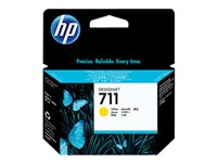 HP 711 - 29 ml - jaune - original - DesignJet - cartouche d'encre - pour DesignJet T100, T120, T120 ePrinter, T125, T130, T520, T520 ePrinter, T525, T530 CZ132A