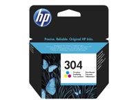 HP 304 - Couleur (cyan, magenta, jaune) - original - blister - cartouche d'encre - pour AMP 130; Deskjet 26XX, 37XX; ENVY 50XX N9K05AE#301