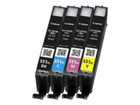 Canon CLI-571 XL C/M/Y/BK Photo Value Pack - Pack de 4 - 11 ml - noir, jaune, cyan, magenta - original - réservoir d'encre/kit papiers - pour PIXMA TS5051, TS5053, TS5055, TS6050, TS6051, TS6052, TS8051, TS8052, TS9050, TS9055 0332C005