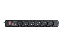Eaton Protection Strip - Protection contre les surtensions - CA 220-250 V - 2500 Watt - connecteurs de sortie : 6 - noir PS6TF