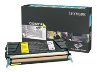 Lexmark - À rendement élevé - jaune - original - cartouche de toner - pour Lexmark C524, C524dn, C524dtn, C524n, C524tn, C532dn, C532n, C534dn, C534dtn, C534n C5242YH