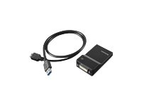 Lenovo USB 3.0 to DVI/VGA Monitor Adapter - Adaptateur vidéo externe - USB 3.0 - DVI 0B47072