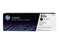 HP 83A - Pack de 2 - noir - original - LaserJet - cartouche de toner (CF283AD) - pour LaserJet Pro M201, M202, MFP M125, MFP M127, MFP M225 CF283AD