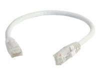 C2G Cat5e Booted Unshielded (UTP) Network Patch Cable - Cordon de raccordement - RJ-45 (M) pour RJ-45 (M) - 3 m - UTP - CAT 5e - moulé, sans crochet, bloqué - blanc 83264