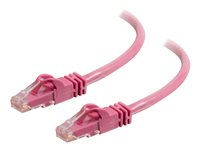 C2G Cat6 Booted Unshielded (UTP) Network Patch Cable - Cordon de raccordement - RJ-45 (M) pour RJ-45 (M) - 1 m - UTP - CAT 6 - moulé, sans crochet, bloqué - rose 83588