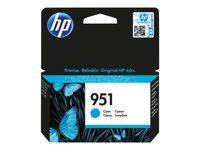 HP 951 - 8.5 ml - cyan - original - cartouche d'encre - pour Officejet Pro 251dw, 276dw, 8100, 8600, 8610, 8615, 8616, 8620, 8625, 8630 CN050AE#BGX
