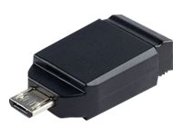 Verbatim Store 'n' Go Nano USB Drive - Clé USB - 32 Go - USB 2.0 - avec Micro USB Adapter 49822