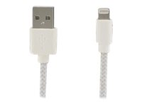 DLH DY-TU1904WG - Câble Lightning - USB mâle pour Lightning mâle - 1 m - gris, blanc DY-TU1904WG