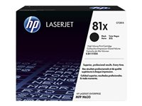 HP 81X - À rendement élevé - noir - original - LaserJet - cartouche de toner (CF281X) - pour LaserJet Enterprise M632, MFP M630; LaserJet Enterprise Flow MFP M630; Officejet Pro 8730 CF281X