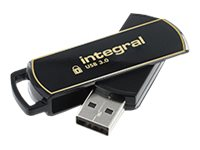 Integral Secure 360 - Clé USB - 256 Go - USB 3.0 - Noir élégant INFD256GB360SEC3.0