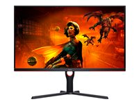 AOC Gaming U32G3X/BK - Écran LED - jeux - 32" (31.5" visualisable) - 3840 x 2160 4K UHD (2160p) @ 144 Hz - IPS - 1000:1 - 1 ms - 2xHDMI, 2xDisplayPort - haut-parleurs - noir, rouge U32G3X/BK