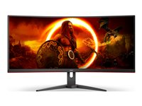 AOC Gaming CU34G2XE/BK - Écran LED - jeux - incurvé - 34" - 3440 x 1440 WQHD @ 144 Hz - VA - 4000:1 - HDR10 - 1 ms - HDMI, DisplayPort - noir, rouge CU34G2XE/BK