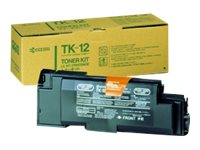 Kyocera TK 12 - Noir - original - kit toner - pour FS-1550, 1550 Plus, 1550A, 1600, 1600 Plus, 1600A, 3400, 3600, 3600 Plus, 3600A, 3700 37027012