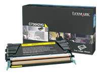 Lexmark - À rendement élevé - jaune - original - cartouche de toner LCCP - pour Lexmark C736dn, C736dtn, C736N, X736de, X738de, X738dte C736H2YG