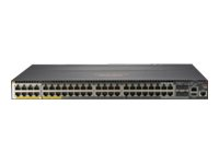 HPE Aruba 2930M 40G 8 HPE Smart Rate PoE+ 1-slot Switch - Commutateur - C3 - Géré - 36 x 10/100/1000 (PoE+) + 4 x combo 10/100/1 000 Base-T (PoE +)/100/1 000 Base-X SFP + 8 x 1/2.5/5/10GBase-T (PoE+) - Montable sur rack - PoE+ (1440 W) JL323A