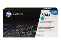 HP 504A - Cyan - original - LaserJet - cartouche de toner (CE251A) - pour Color LaserJet CM3530 MFP, CM3530fs MFP, CP3525, CP3525dn, CP3525n, CP3525x CE251A