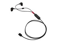 Lenovo Go - Micro-casque - intra-auriculaire - filaire - Suppresseur de bruit actif - USB-C - noir tonnerre - Certifié pour Skype for Business, Certifié pour Microsoft Teams - pour K14 Gen 1; ThinkCentre M60q Chromebox; M70t Gen 3; M75t Gen 2; ThinkPad P15v Gen 3 4XD1C99220