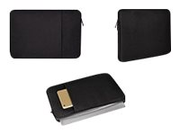 DLH Universal DY-HC4300 - Étui pour tablette / notebook - tissu - noir - jusqu'à 13,3" DY-HC4300