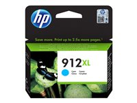 HP 912XL - 9.9 ml - à rendement élevé - cyan - original - cartouche d'encre - pour Officejet 80XX; Officejet Pro 80XX 3YL81AE#BGX