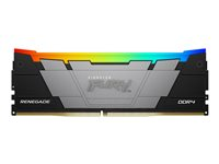 Kingston FURY Renegade RGB - DDR4 - kit - 64 Go: 2 x 32 Go - DIMM 288 broches - 3600 MHz / PC4-28800 - CL18 - 1.35 V - mémoire sans tampon - non ECC - noir KF436C18RB2AK2/64