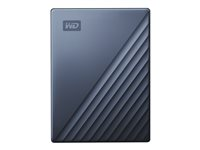 WD My Passport Ultra WDBFTM0040BBL - Disque dur - chiffré - 4 To - externe (portable) - USB 3.0 (USB-C connecteur) - AES 256 bits - bleu WDBFTM0040BBL-WESN