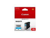 Canon PGI-1500XL C - 12 ml - à rendement élevé - cyan - original - réservoir d'encre - pour MAXIFY MB2050, MB2150, MB2155, MB2350, MB2750, MB2755 9193B001